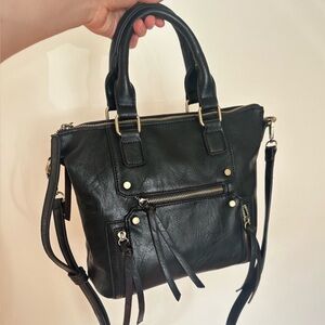 Antik Kraft Black bag  /  black leather shoulder bag